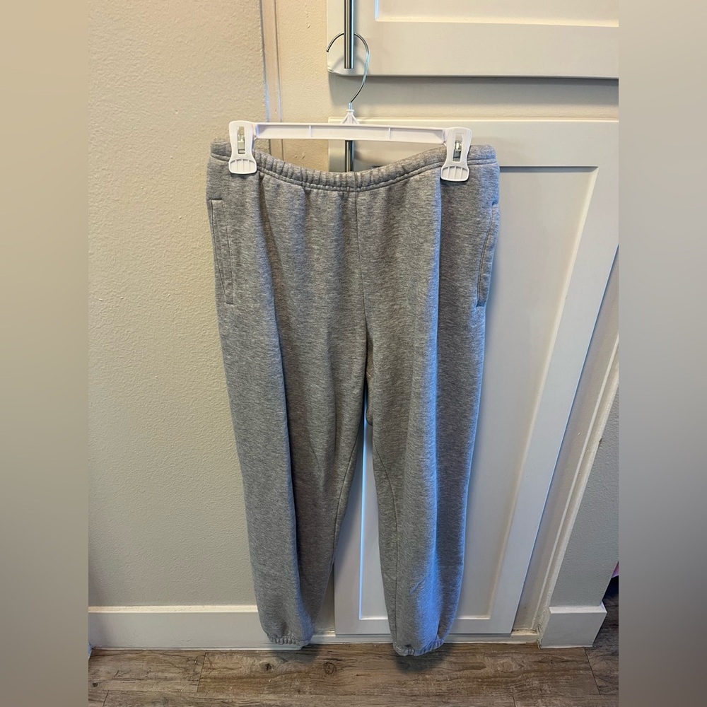 Skims Cotton Fleece Jogger, Grey, Size Small